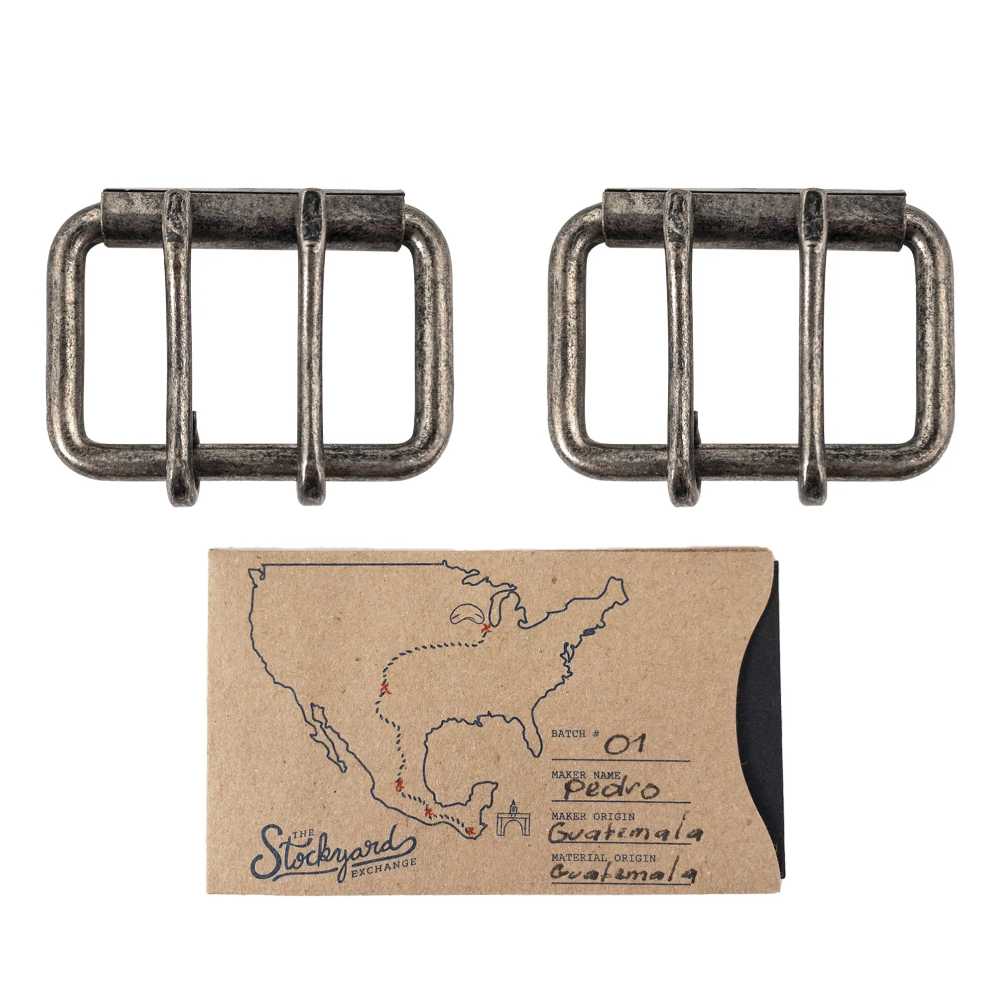 2 Inch Belt Double Prong Buckle Replacement Rustic (54mm)
