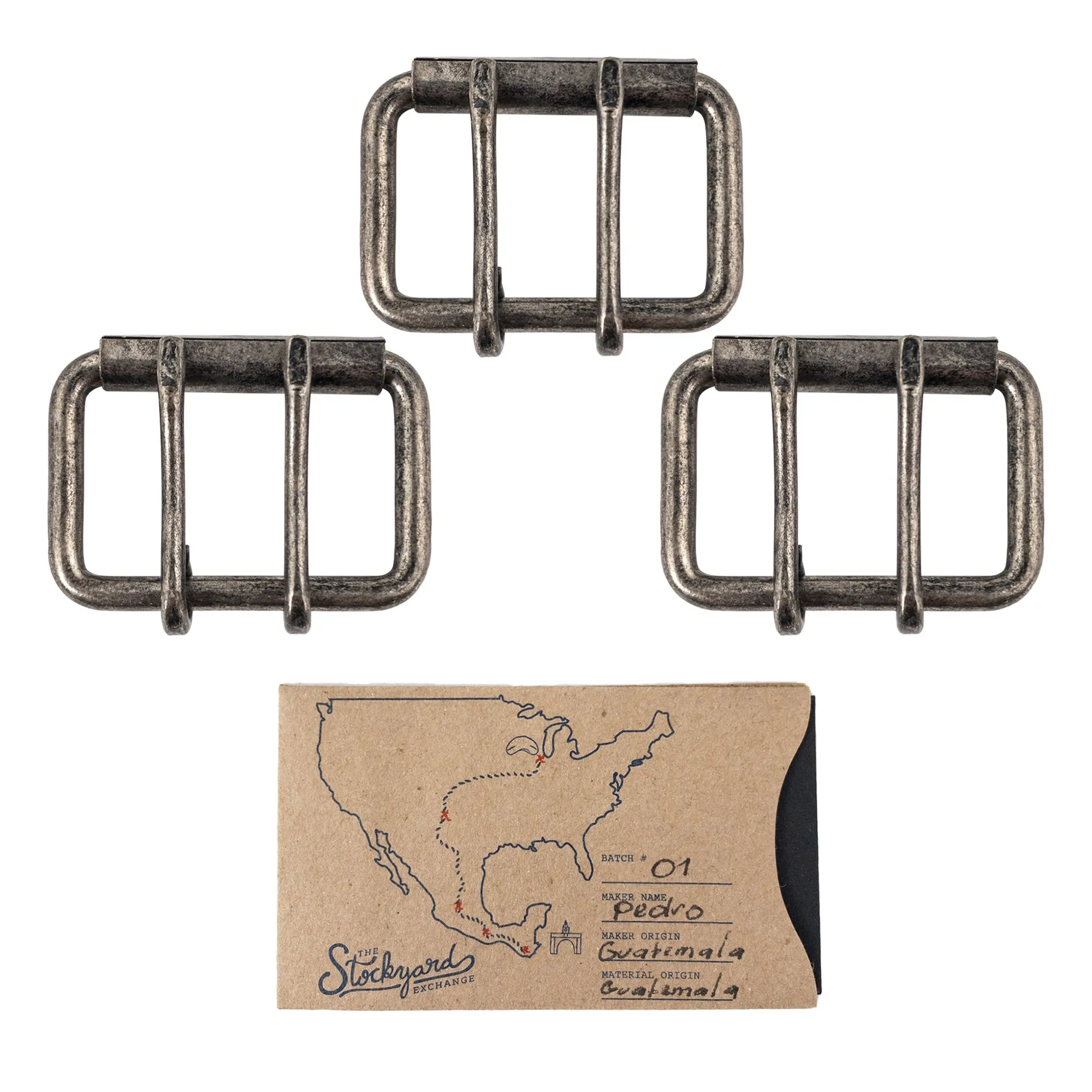 2 Inch Belt Double Prong Buckle Replacement Rustic (54mm)