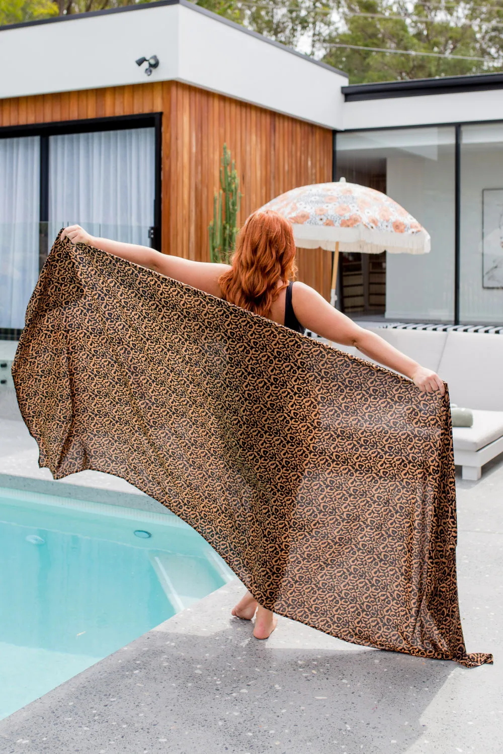 Abstract Leopard Print Sarong