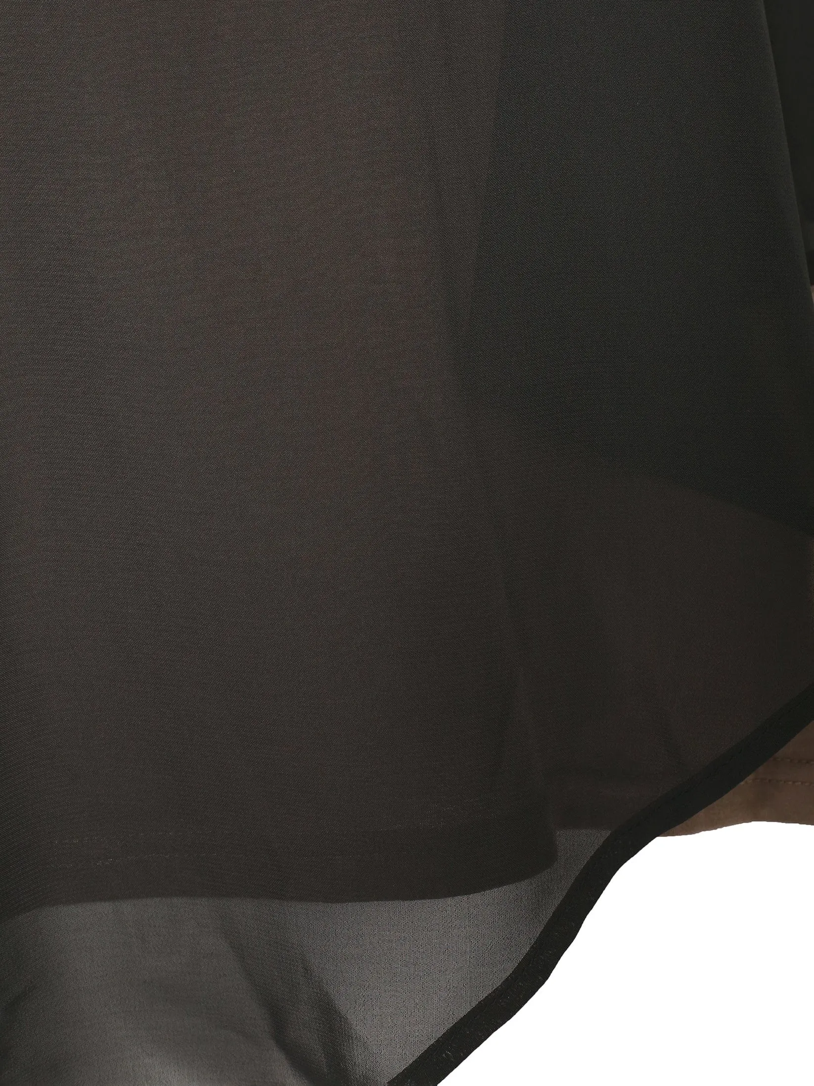 Black Flowy Drape Silk Top