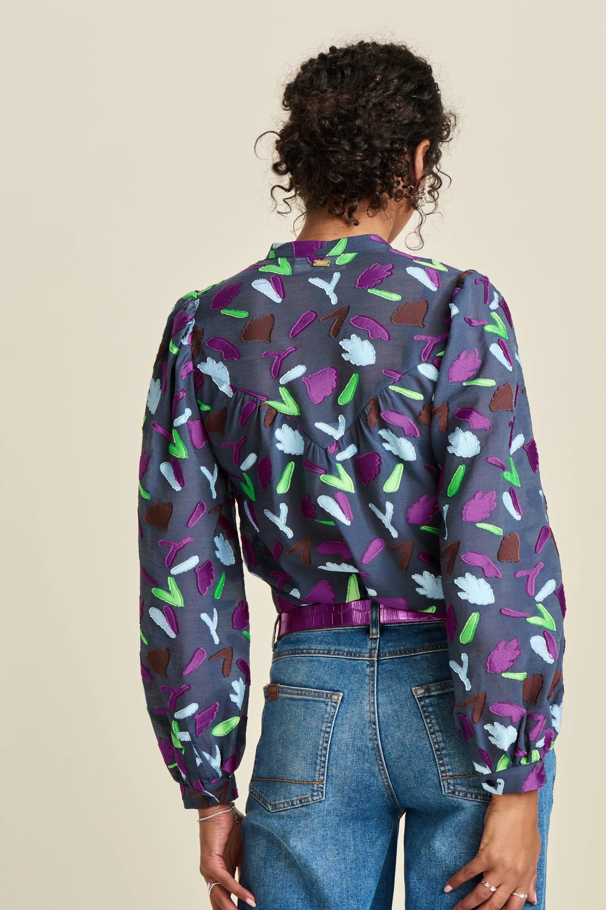 BLOUSE - Featherfest blue