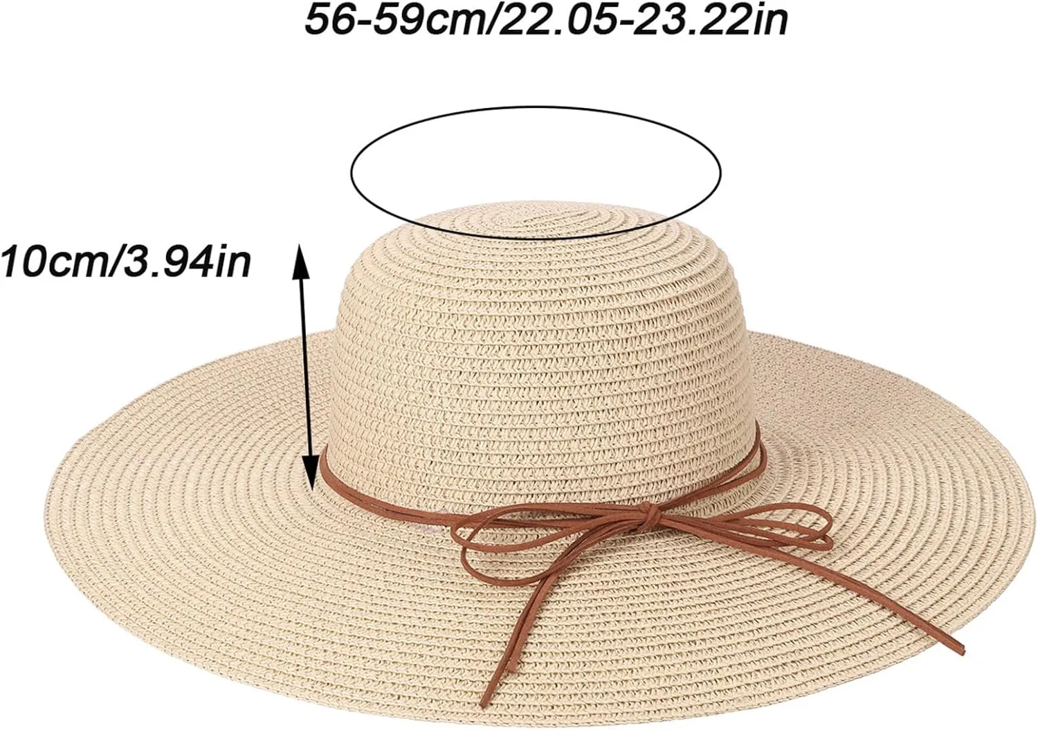 CHIC DIARY Womens Wide Brim Straw Hat Floppy Derby Hat Large Brim Beach Straw Sun Cap UPF 50 