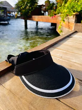 Chic Visor Sun Blocker Hat (Black)