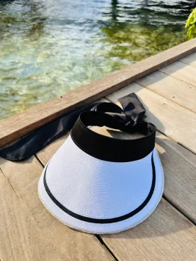 Chic Visor Sun Blocker Hat (White)