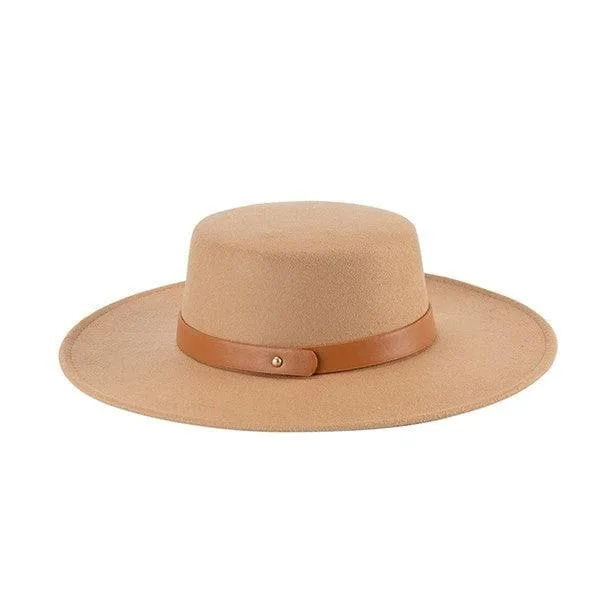 Classic Unisex Leather Band Fedora