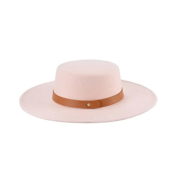 Classic Unisex Leather Band Fedora