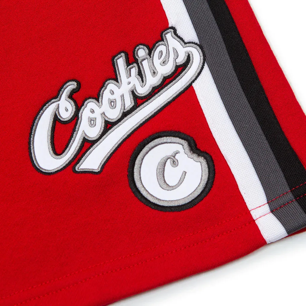 Cookies Puttin In Work Red Jersey Shorts (1550B6007)