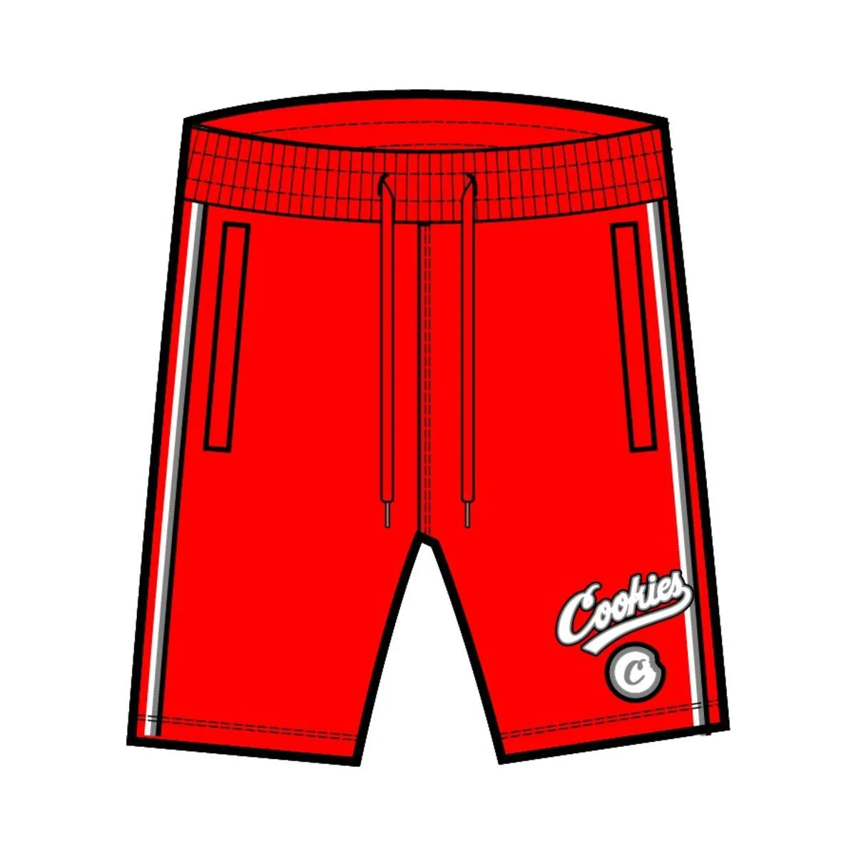 Cookies Puttin In Work Red Jersey Shorts (1550B6007)