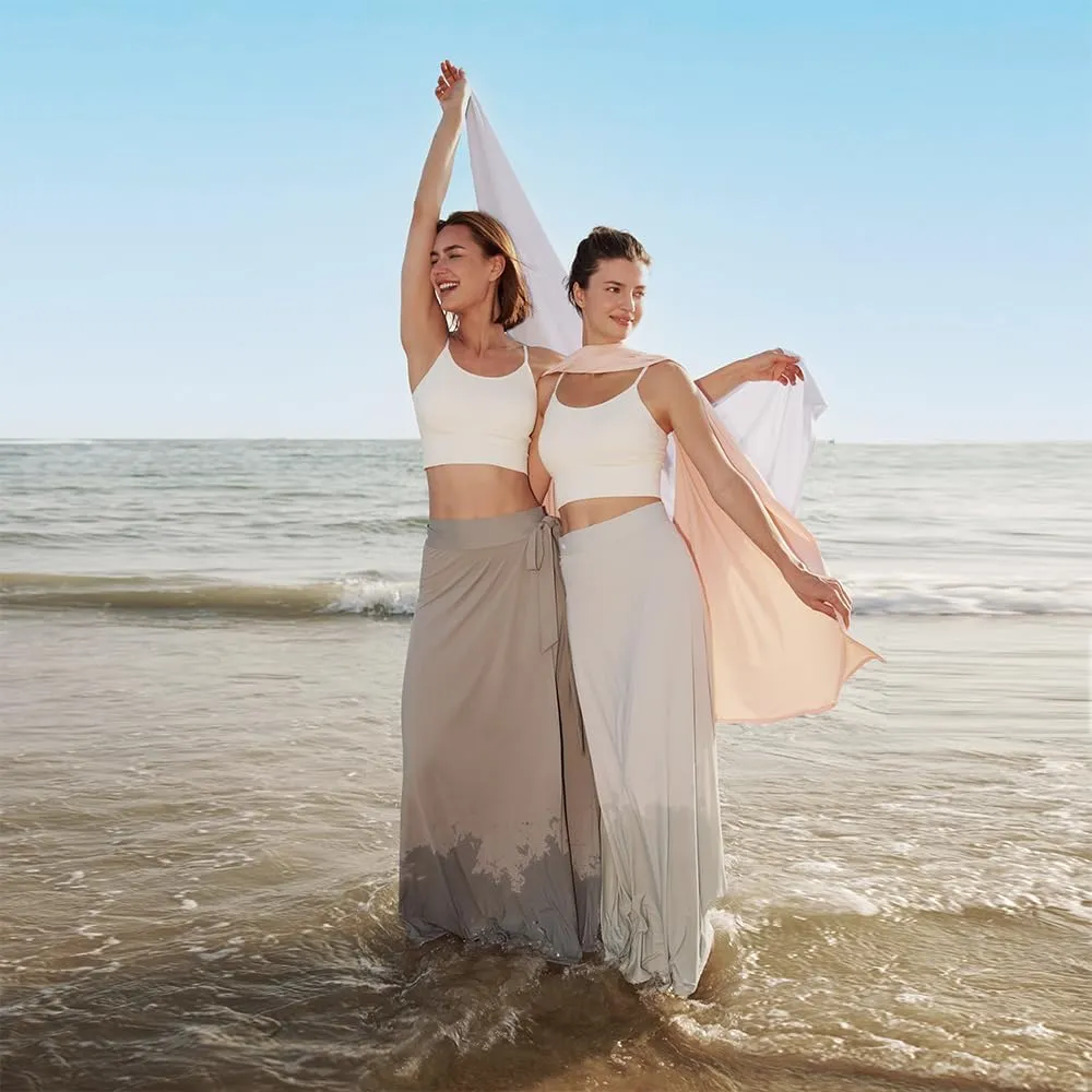 Cooling UV Sun Protection Skirt Swimsuit Cover Up Convertible Wrap Boho Summer Beach Shawl Travel Swimming Outdoor UPF50 