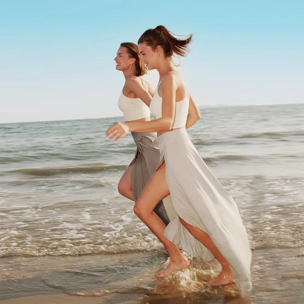 Cooling UV Sun Protection Skirt Swimsuit Cover Up Convertible Wrap Boho Summer Beach Shawl Travel Swimming Outdoor UPF50 