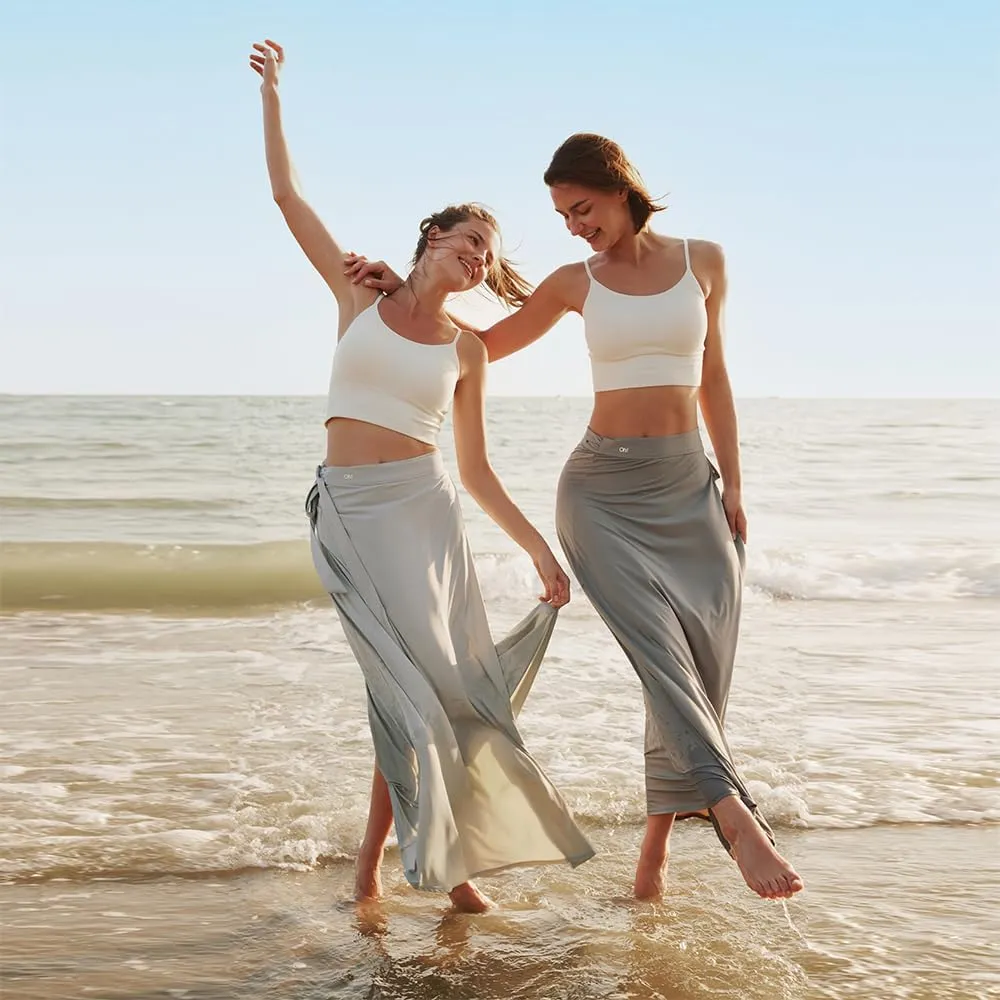Cooling UV Sun Protection Skirt Swimsuit Cover Up Convertible Wrap Boho Summer Beach Shawl Travel Swimming Outdoor UPF50 