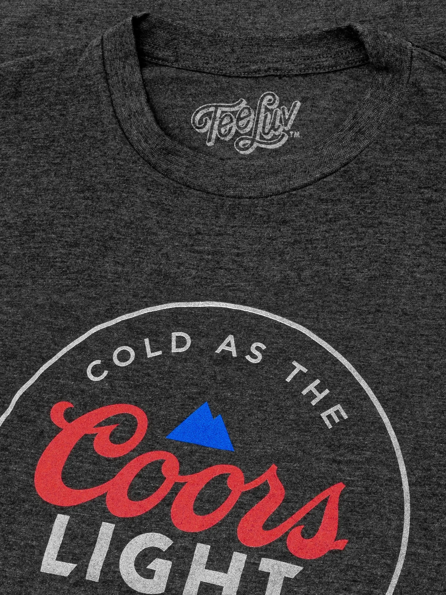 Coors Light Cold as the Rockies Beer T-Shirt - Charcoal Gray