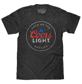 Coors Light Cold as the Rockies Beer T-Shirt - Charcoal Gray