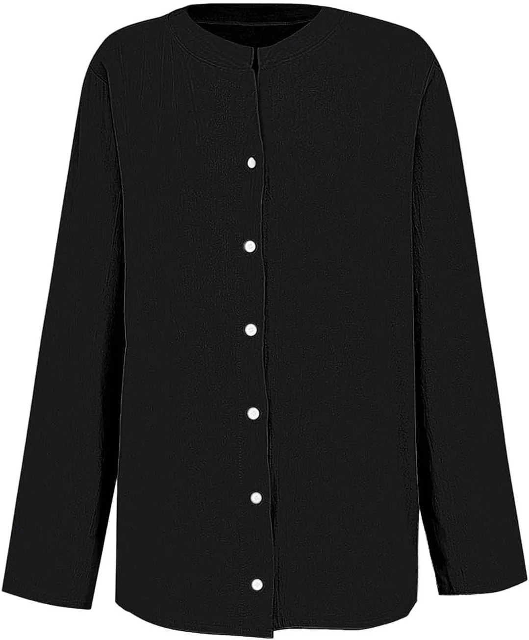 Cotton Line Shirts for Women Long Sleeve Lapel Button Down Tops Summer Loose Causal Sun Shirts Light Workout Outfits