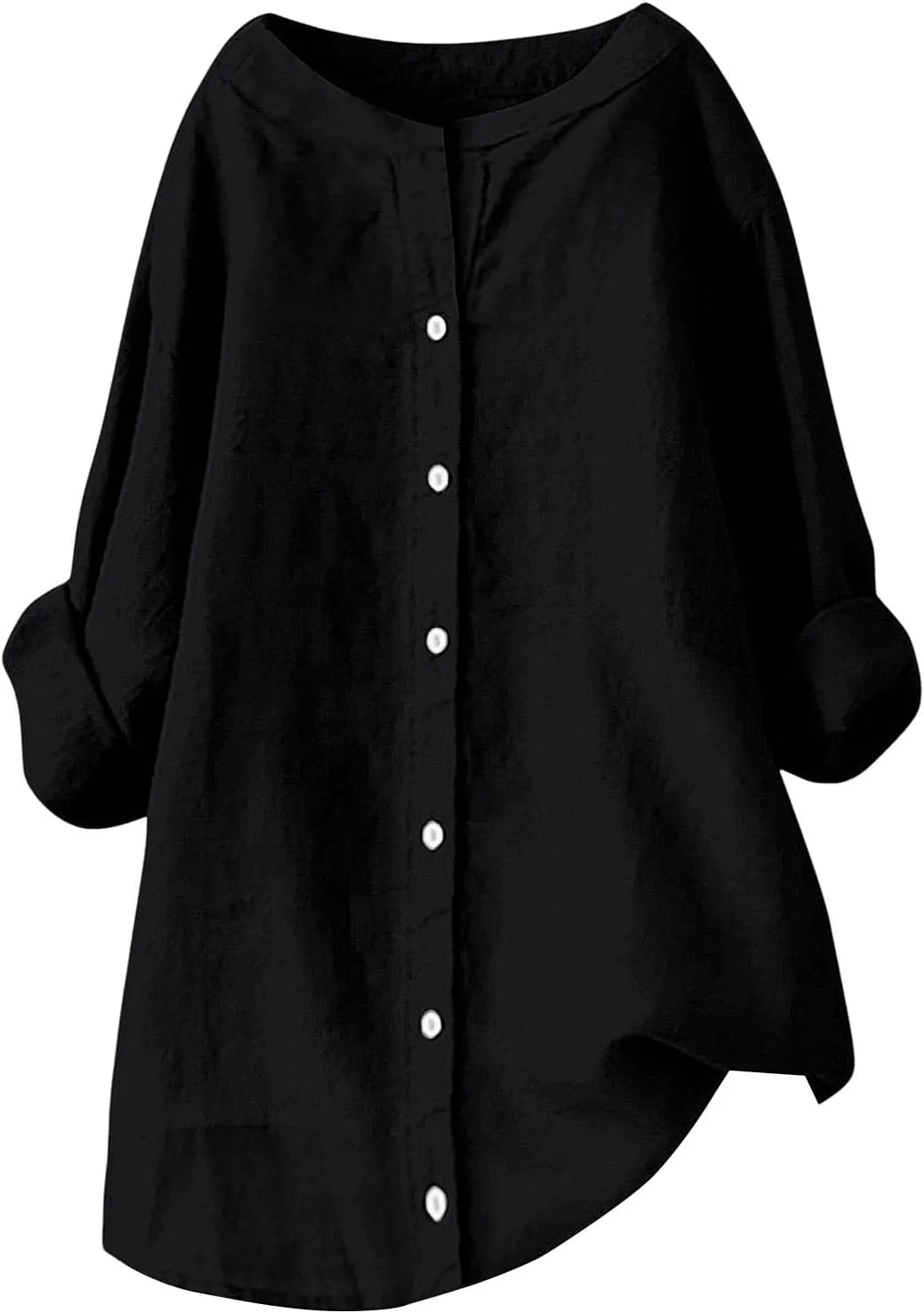 Cotton Line Shirts for Women Long Sleeve Lapel Button Down Tops Summer Loose Causal Sun Shirts Light Workout Outfits