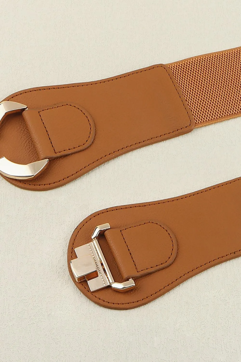 Elegant Alloy Closure Elastic Waist Belt for Stylish Comfort