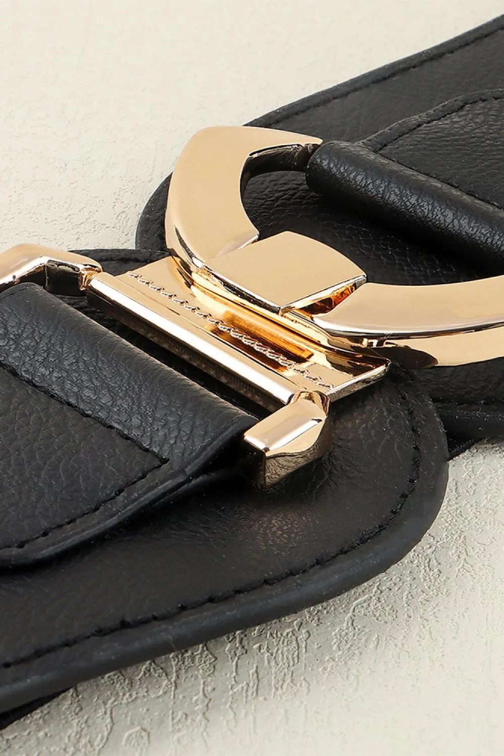 Elegant Alloy Closure Elastic Waist Belt for Stylish Comfort