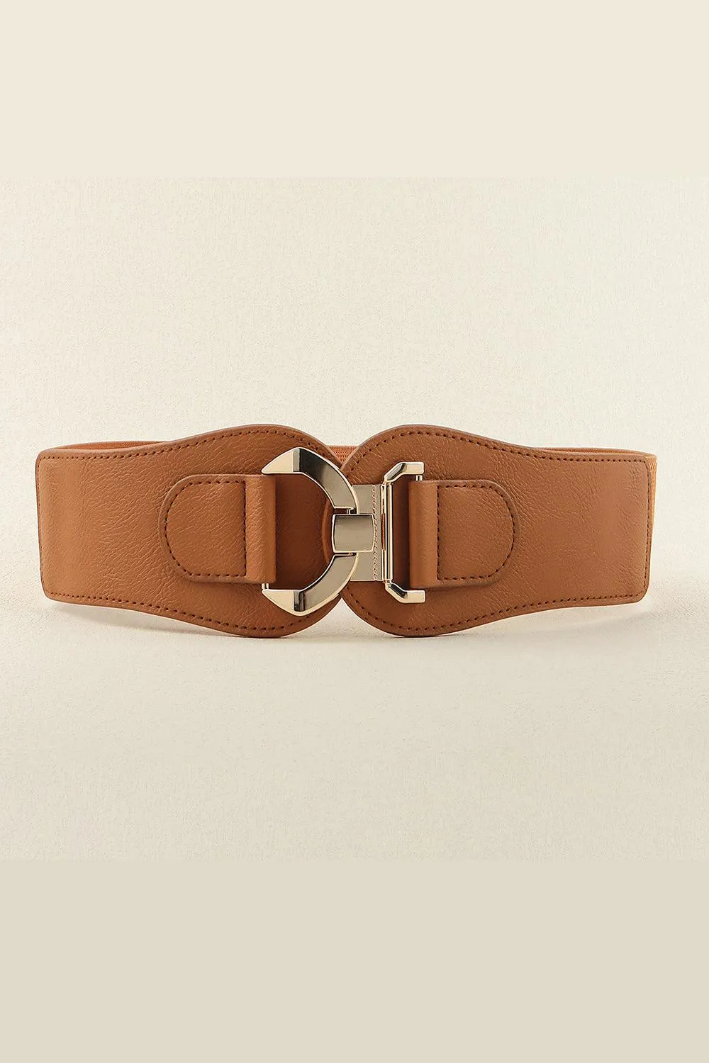 Elegant Alloy Closure Elastic Waist Belt for Stylish Comfort