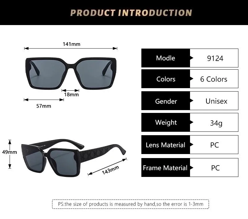 Elegant Simple Style Color Block Pc Square Full Frame Women's Sunglasses