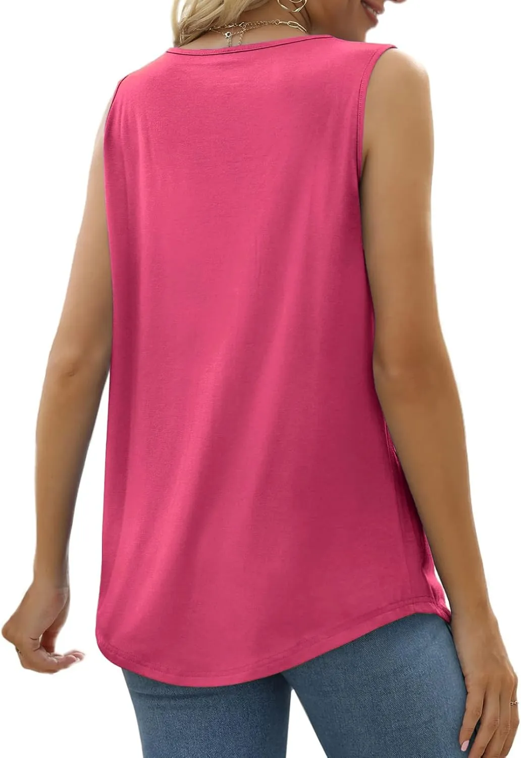 Eytino Women Plus Size Tank Tops Summer Casual Square Neck Sleeveless Blouse Shirts(1X-5X)