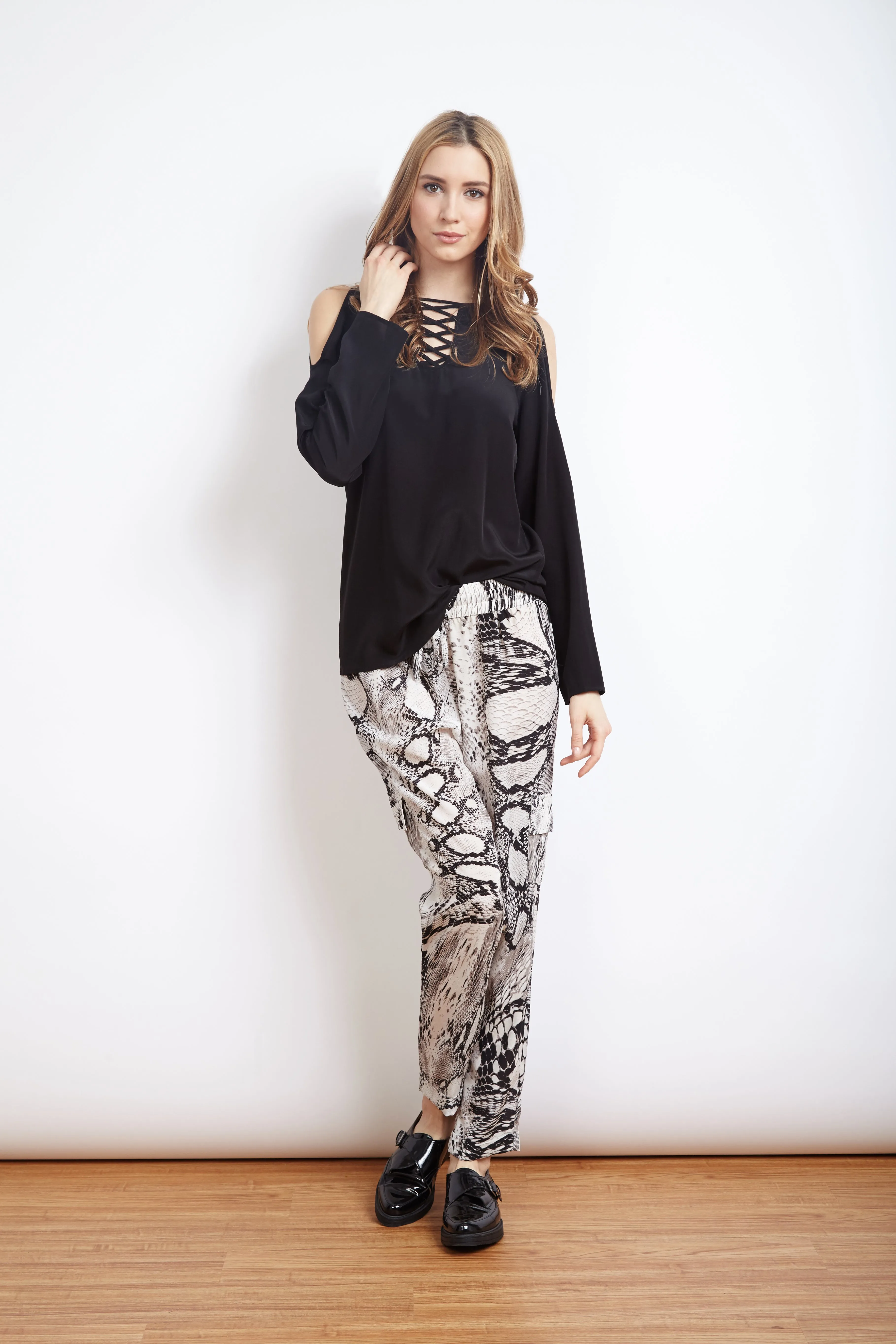 Fresh Perspective Cold Shoulder Celine Blouse