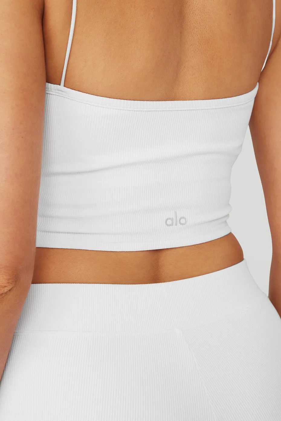 Goddess Ribbed Bandeau Top & Goddess Ribbed High-Waist Hot Short Set