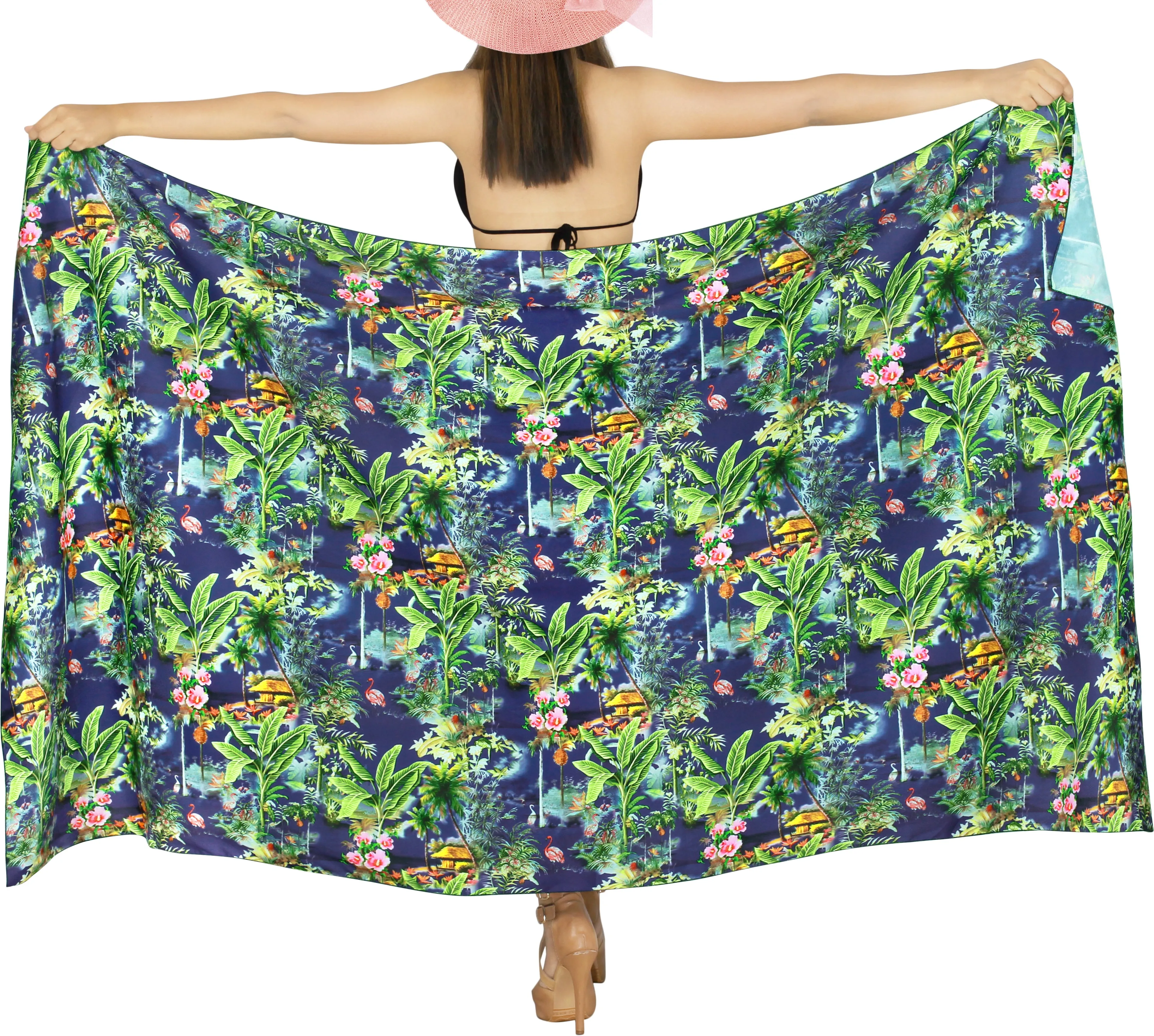 HAPPY BAY Women's Beach Coverup Printed Sarong Swimwear Bikini Wrap ONE SIZE