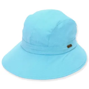 Hat Blue Cotton Tapered Cap Women's HH1391E