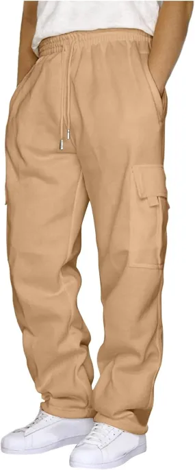 high Waist Cargo Pants Men Plus Elastic Waist Jeans for Men Sweatpants for Men Loose fit Camouflage Hiking Pants Men Men Casual Outfits Mens Joggers with Pockets College Mens Sweatpants