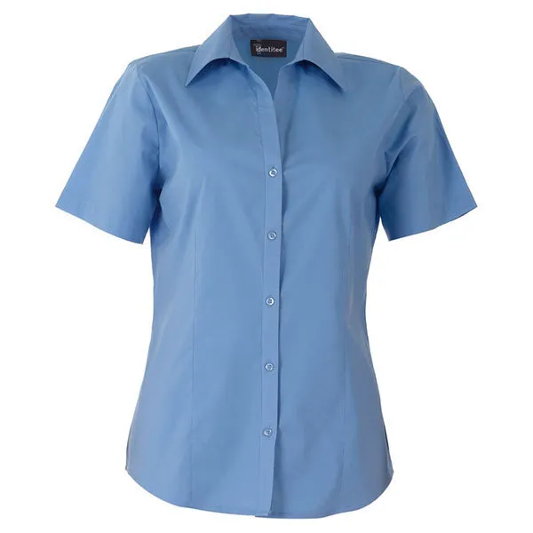 Identitee Women's Mid Blue Rodeo Short Sleeve Shirt