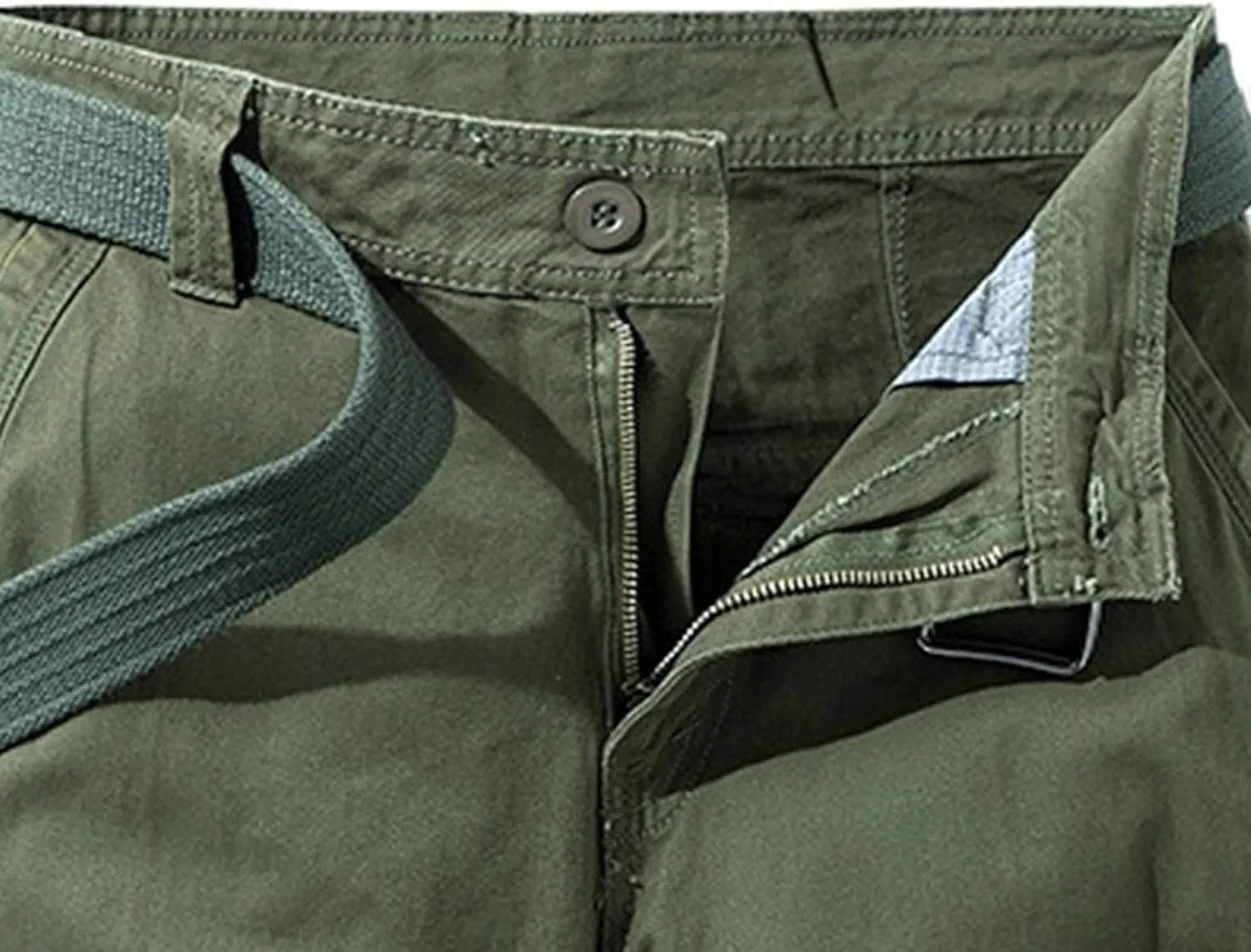 JEKE-DG Men's Relaxed Fit Cotton Cargo Shorts Casual Fashion Streetwear Shorts Solid Multi Pocket Work Shorts