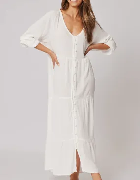 KARA MAXI COVERUP - Milk Crinkle