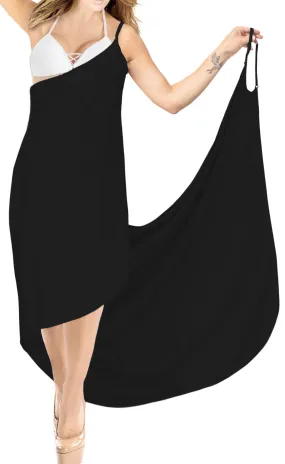 LA LEELA Rayon Bathing Towel Women's Sarong Swimsuit Cover Up Summer Beach Wrap Skirt Full Long OSFM 14-18W [L- 2X]
