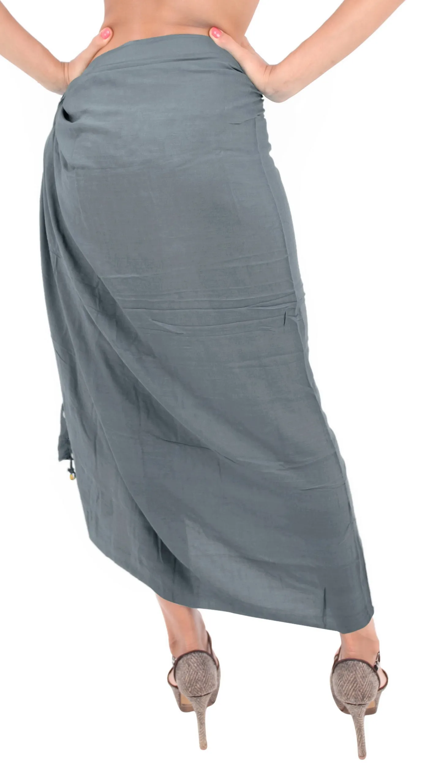 LA LEELA Swimwear Wrap Pareo Sarong Bikini Cover up Solid 70"X43" Turquoise_5106