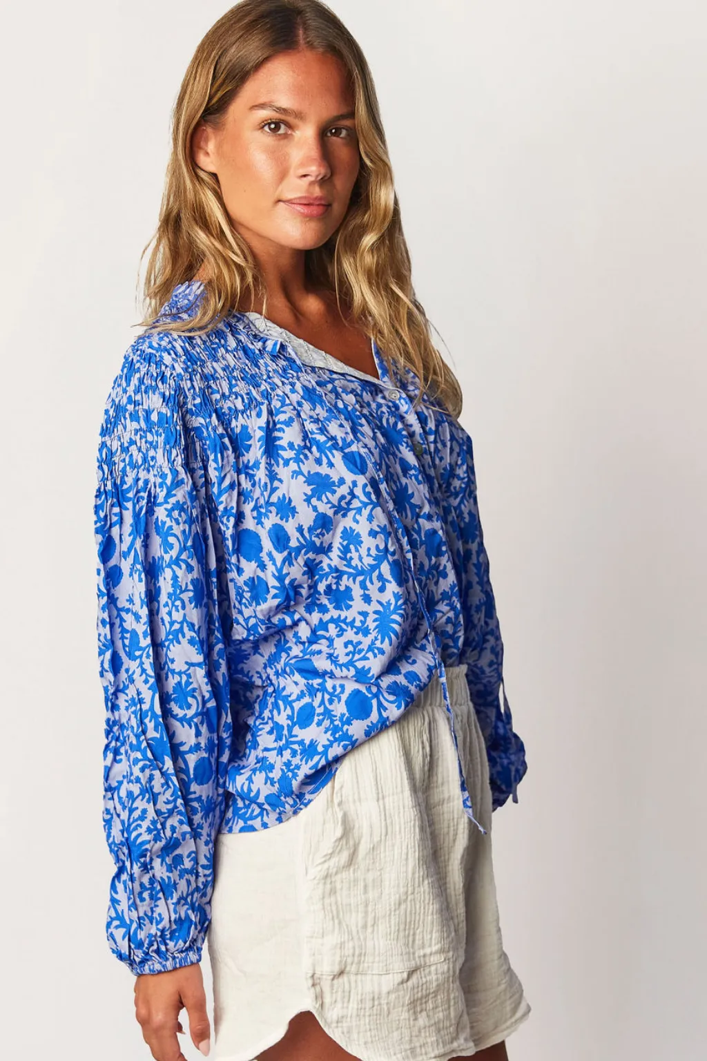 Lorelei Blouse // Blue Blooms