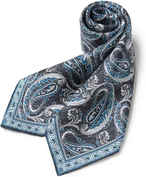 Men 100 Silk Square Scarf 26"x26" Twill Neck Scarves Wrap Business Casual Breathable Lightweight Paisley