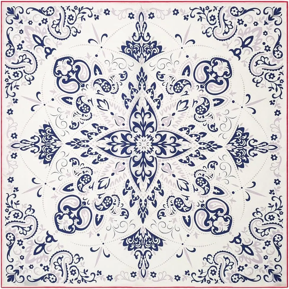 Men 100 Silk Square Scarf 26"x26" Twill Neck Scarves Wrap Business Casual Breathable Lightweight Paisley