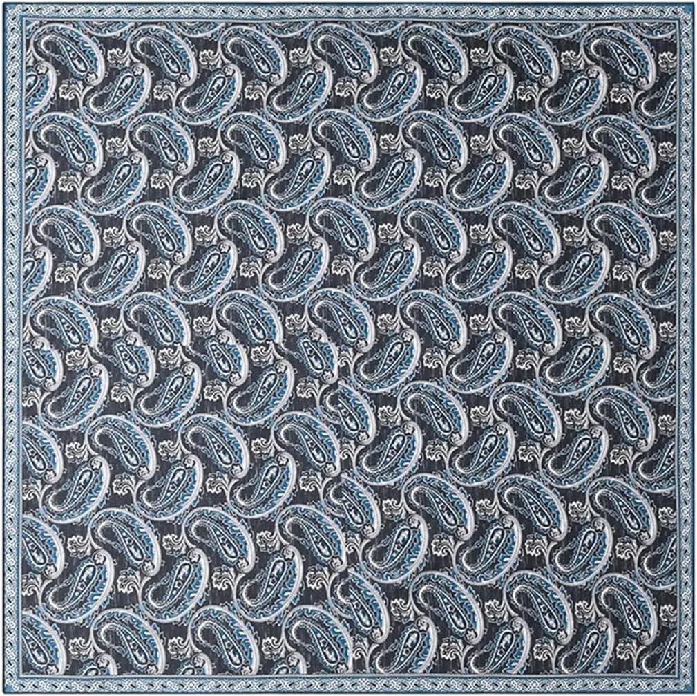 Men 100 Silk Square Scarf 26"x26" Twill Neck Scarves Wrap Business Casual Breathable Lightweight Paisley