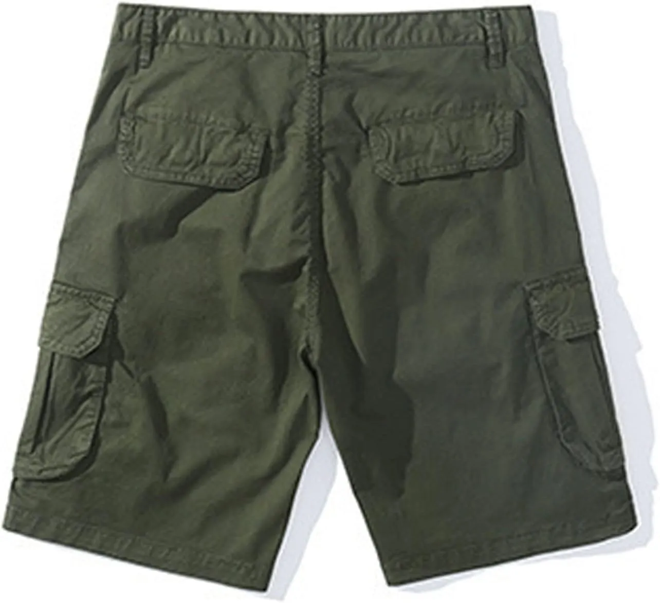 Men's Cargo Shorts Relaxed Fit Multi Zipper Straight Linen Shorts Summer Classic 5 Inch Inseam Basic Work Shorts