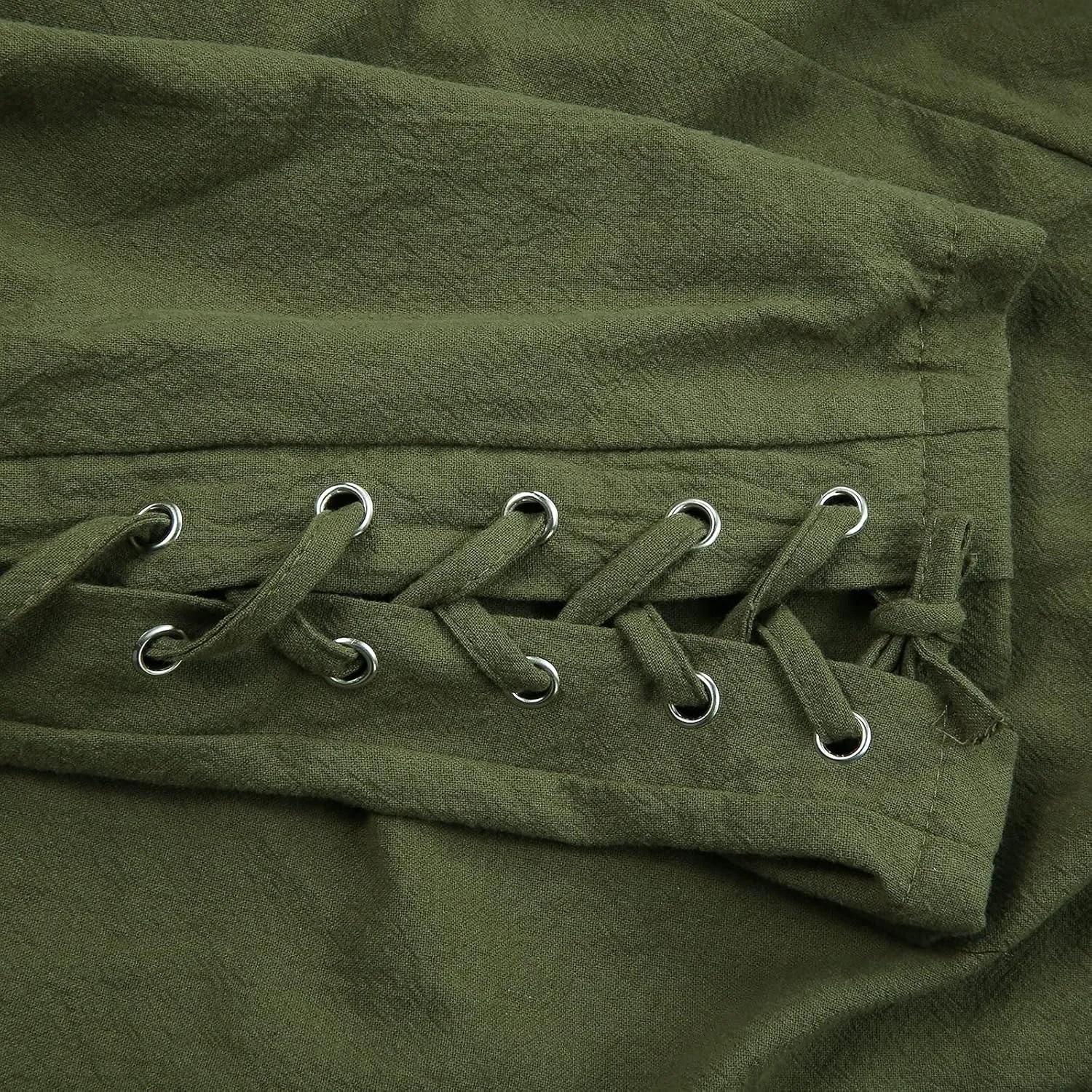 Men's Cotton Pants Drawstring Elastic Waist Banded Pants 2024 Summer Solid Hippie Trousers Loose Sweatpants with Pockets