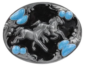 Mighty Horses Belt Buckle