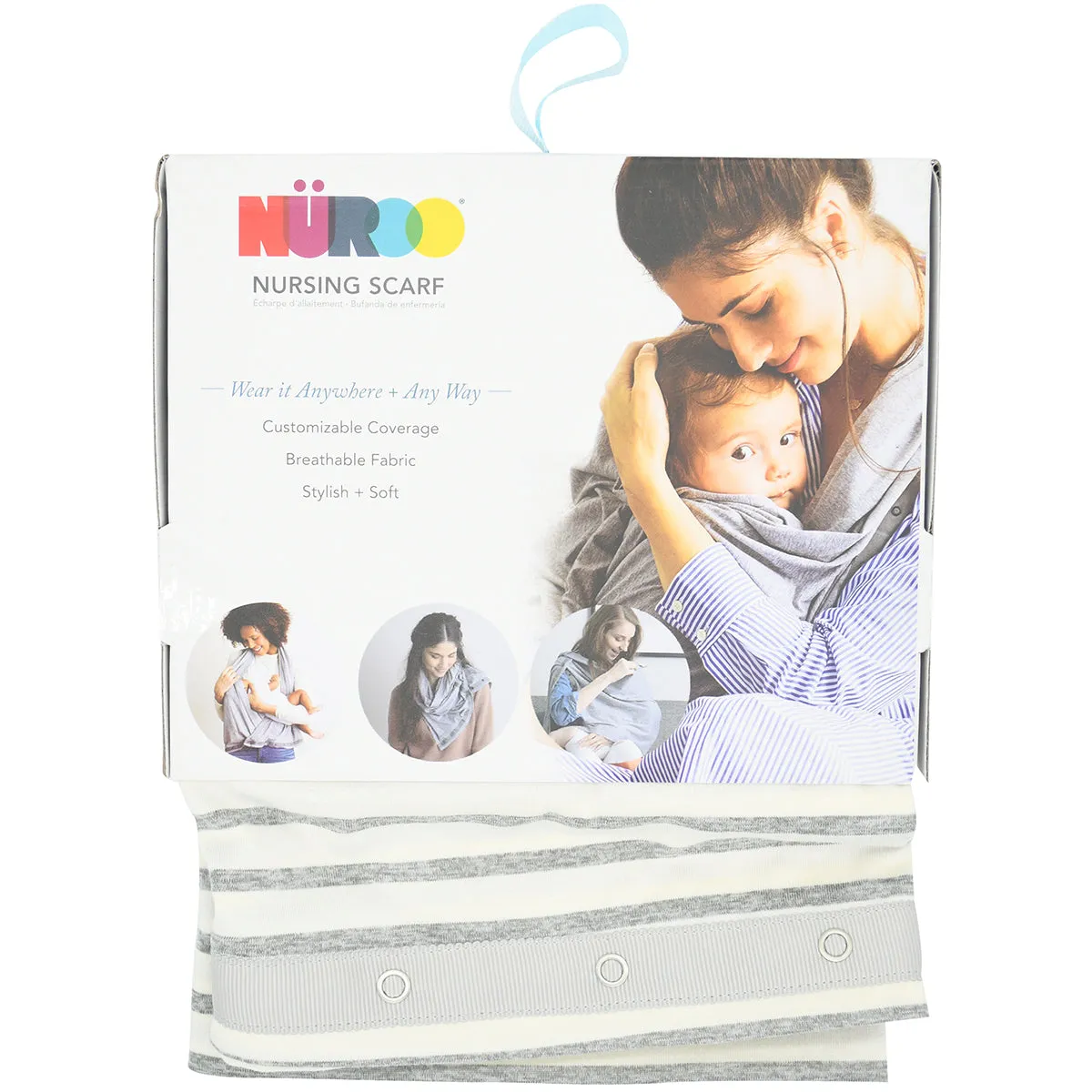 NuRoo Multi-functional Lightweight Soft  Breathable Nursing Scarf