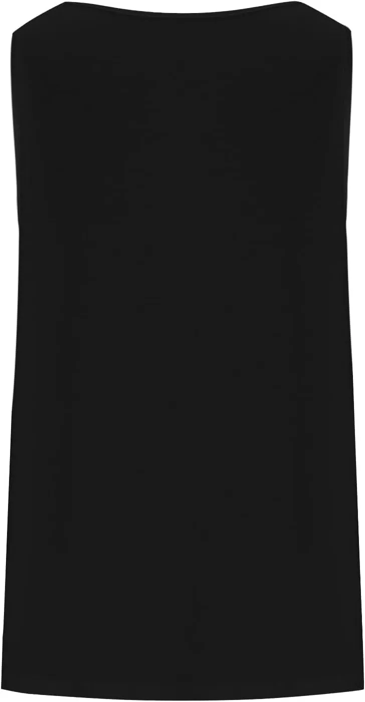 Plus Size Tank Tops Women Casual Summer Sleeveless Tee Round-Neck Pleated T Shirt Loose Flowy Shirts Blouses Tee L-5XL