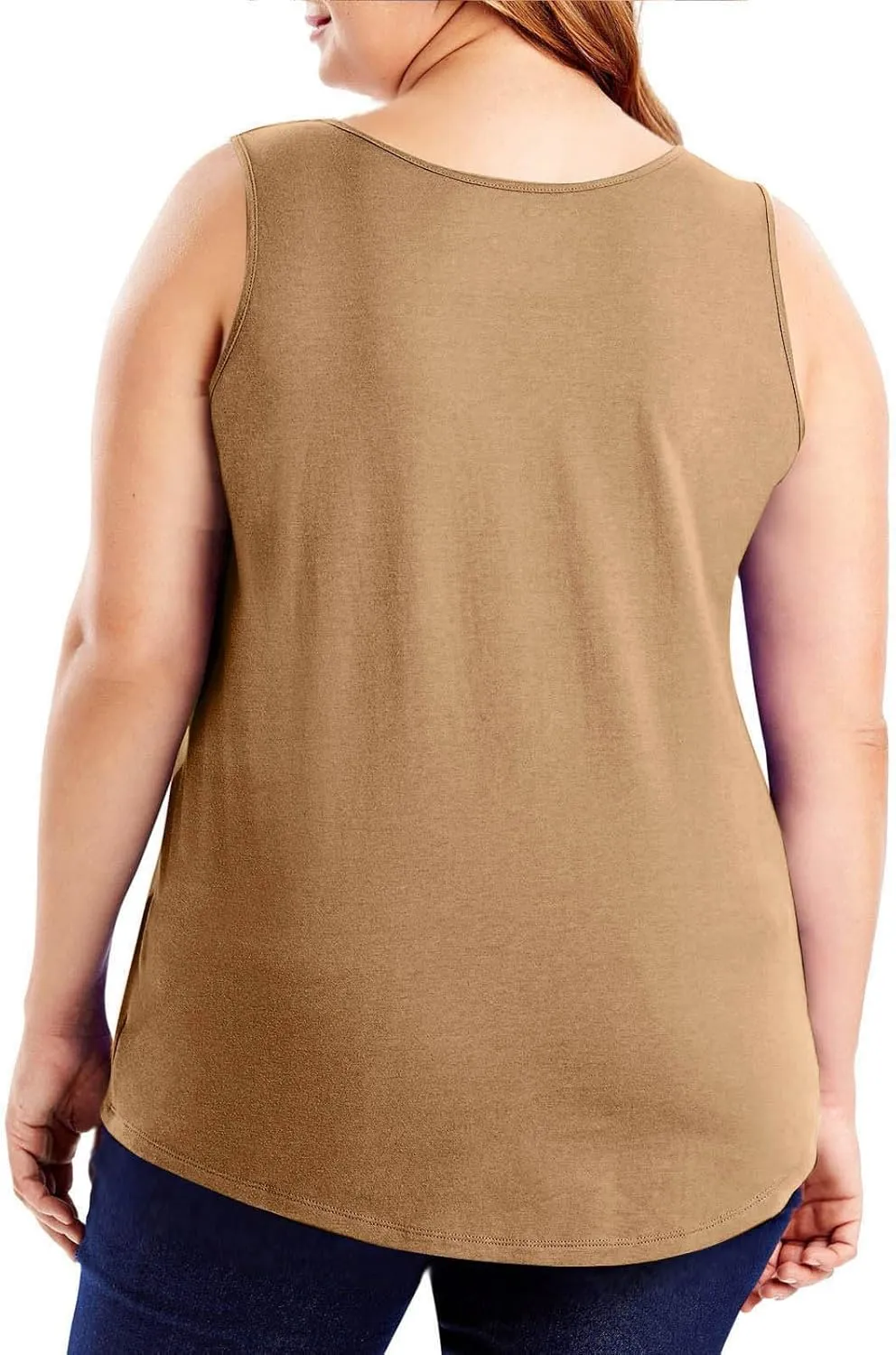 Plus Size Tops for Women Loose Fit Tank Top Summer Casual Scoop Neck Trendy Sleeveless Shirts Fashion Flowy Blouse
