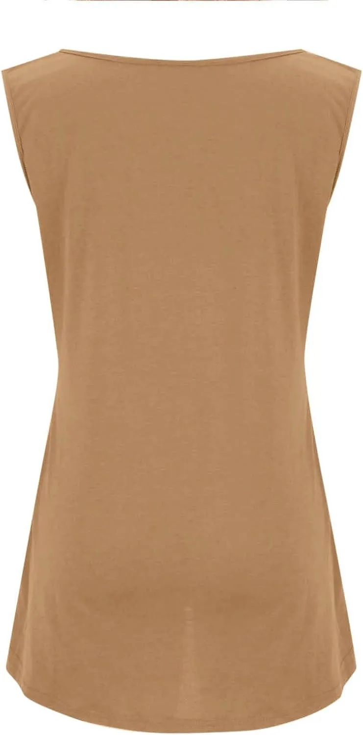 Plus Size Tops for Women Loose Fit Tank Top Summer Casual Scoop Neck Trendy Sleeveless Shirts Fashion Flowy Blouse