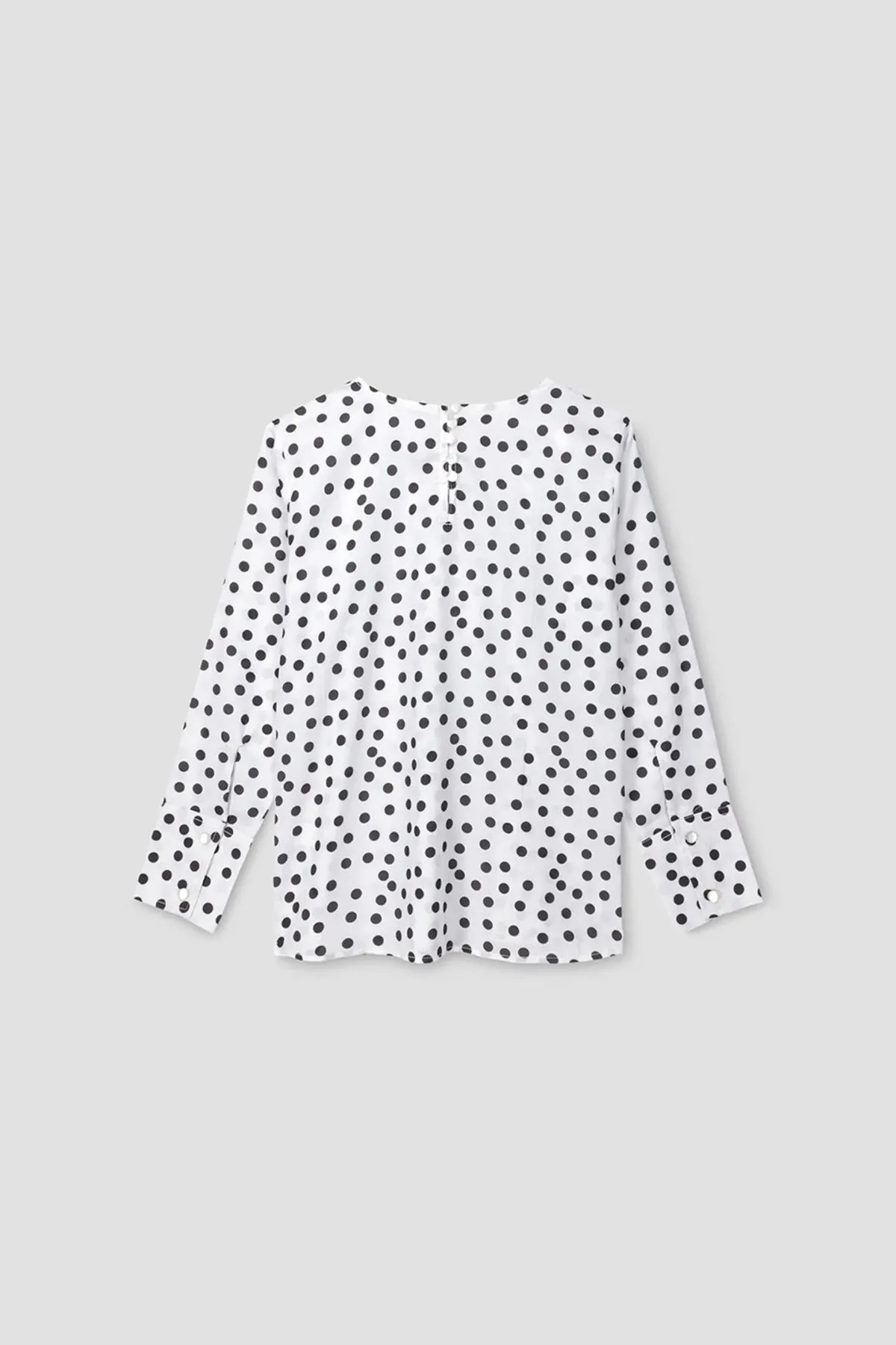 Polka Dot Shirt For Women - White