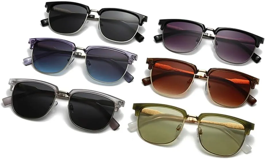 Popular Fashion Men Sunglasses Gradient Shades UV400 Vintage Women Green Glasses