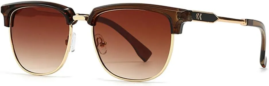 Popular Fashion Men Sunglasses Gradient Shades UV400 Vintage Women Green Glasses
