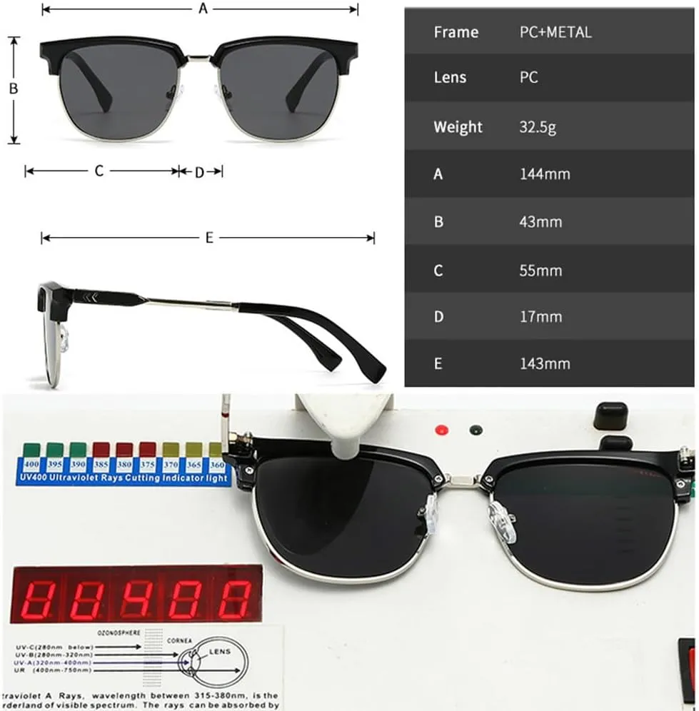 Popular Fashion Men Sunglasses Gradient Shades UV400 Vintage Women Green Glasses