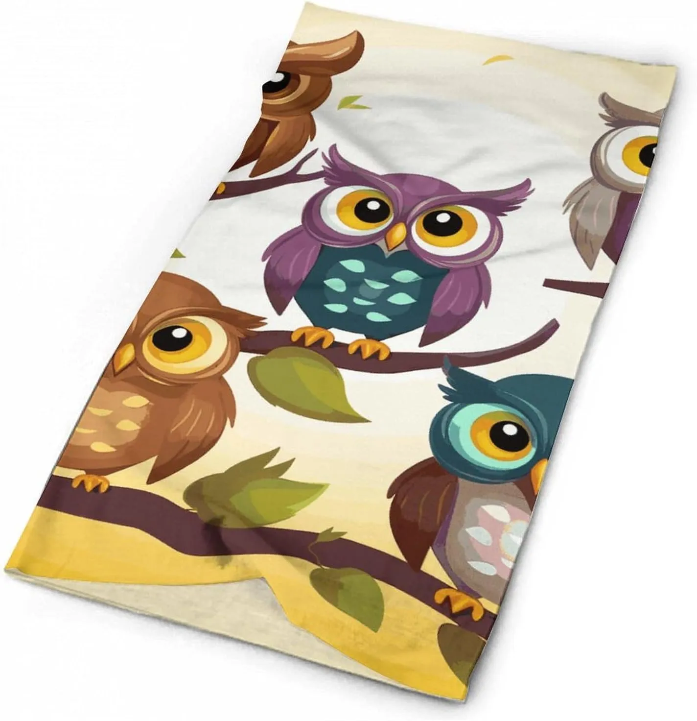 Scarf for Men Women Owls Birds Neck Gaiter Breathable Bandana Warmer Balaclava Windproof Face Mask Sun Protection Headwear Head Wrap for Skiing Hiking Cycling